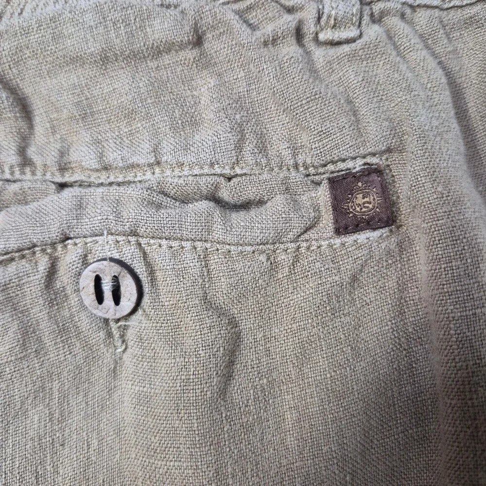 The Territory Ahead Sunshine Coast Linen Drawstring Pants Mens Large 32 Brown